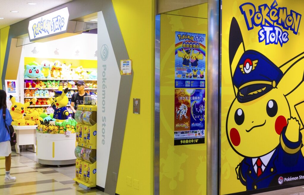asian girls walking pokemon store narita airport